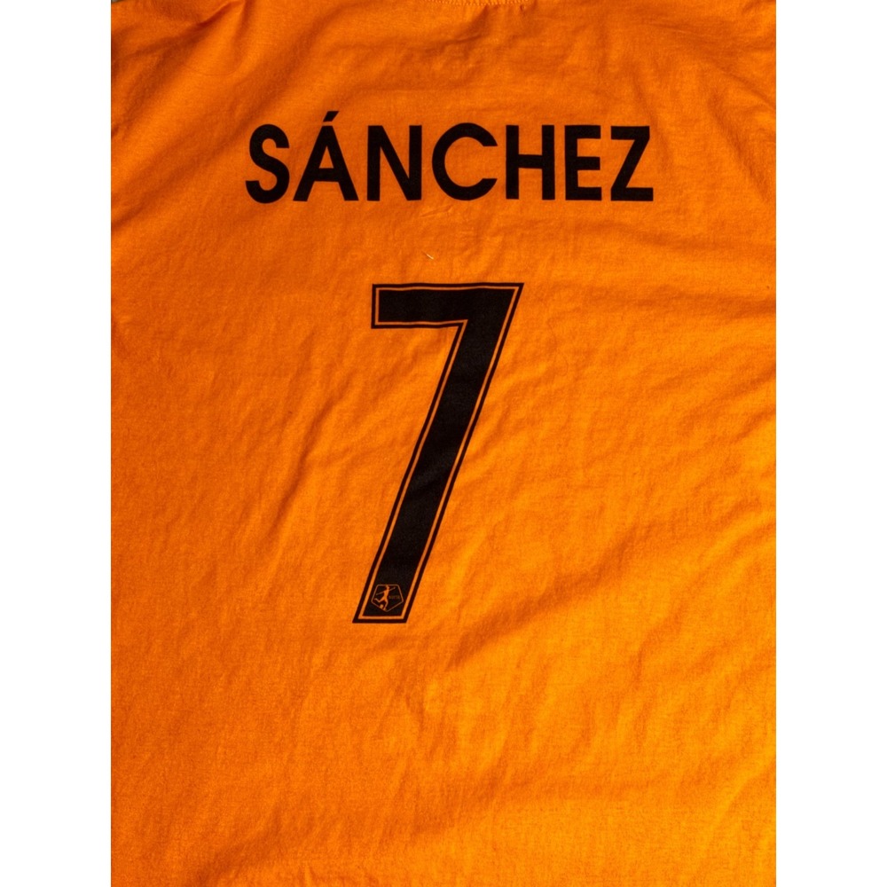 Houston Dash Shirt Mens medium Orange Short Sleeve Nike Graphic Tee Soccer #7 - Picture 6 of 6